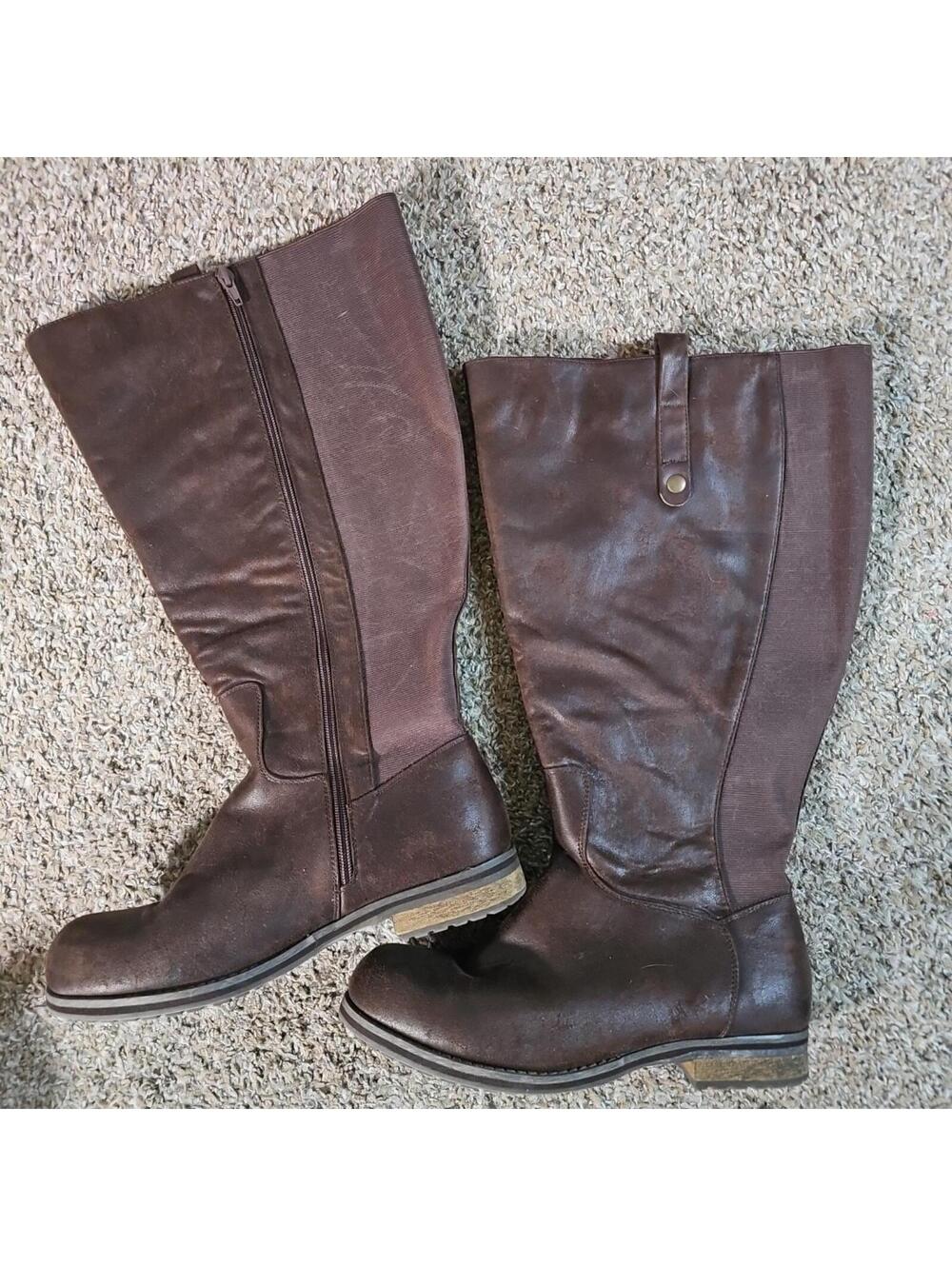 Lane Bryant 10W Zip Up Boots - Picture 7 of 11